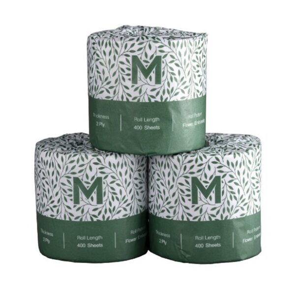 MP-Recycled Toilet Tissue, 2Ply, 400 Sheets P/Roll, 48 Rolls Carton